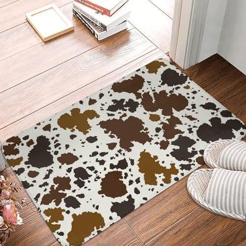 Colorful Rainbow  Welcome Mat with Perfect for Indoor/Outdoor Use in Kitchen Bathroom Non-Slip Carpet Entrance Door Rugs