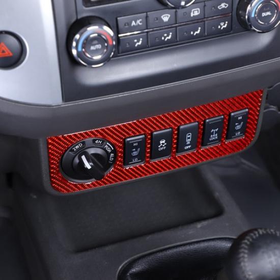 Glossy Piano Black 4WD Switch Bezel Trim Sticker For Nissan Frontier 2005-