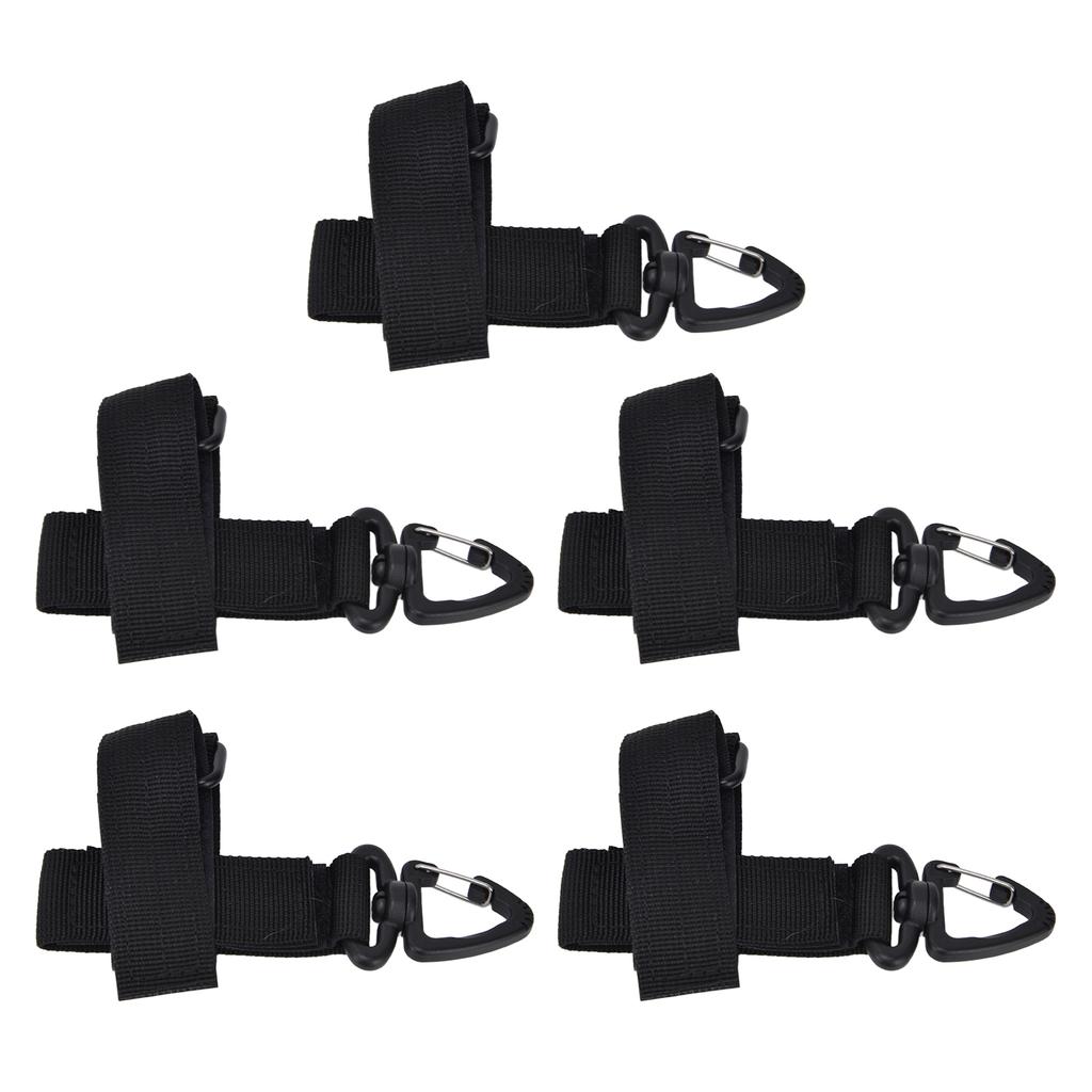 5 шт./компл. Многоцелевая пряжка для подвешивания перчаток, регулируемый нейлоновый крючок для перчаток, безопасный зажим, черный