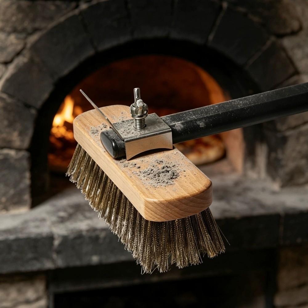 Copper Wire Pizza Oven Cleaning Brush Aluminum Alloy Handle Grill Cleaning Tool Household