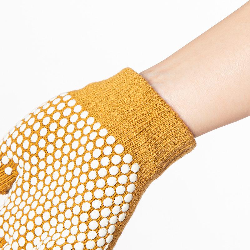 Meier Cotton half-finger yoga gloves - non-slip, elastic, short-fingered training gloves