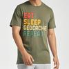 Unisex Tshirt Breathable For him Oneck tshirt New Tee Wear Eat Sleep Geocache Repeat Trendy Boys Tshirt Trendy Tshirt