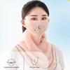 Women Flower Print UV Face Shield Breathable Veil Face Mask For Women Girls Thin Triangle Neck Gaiter Elegant