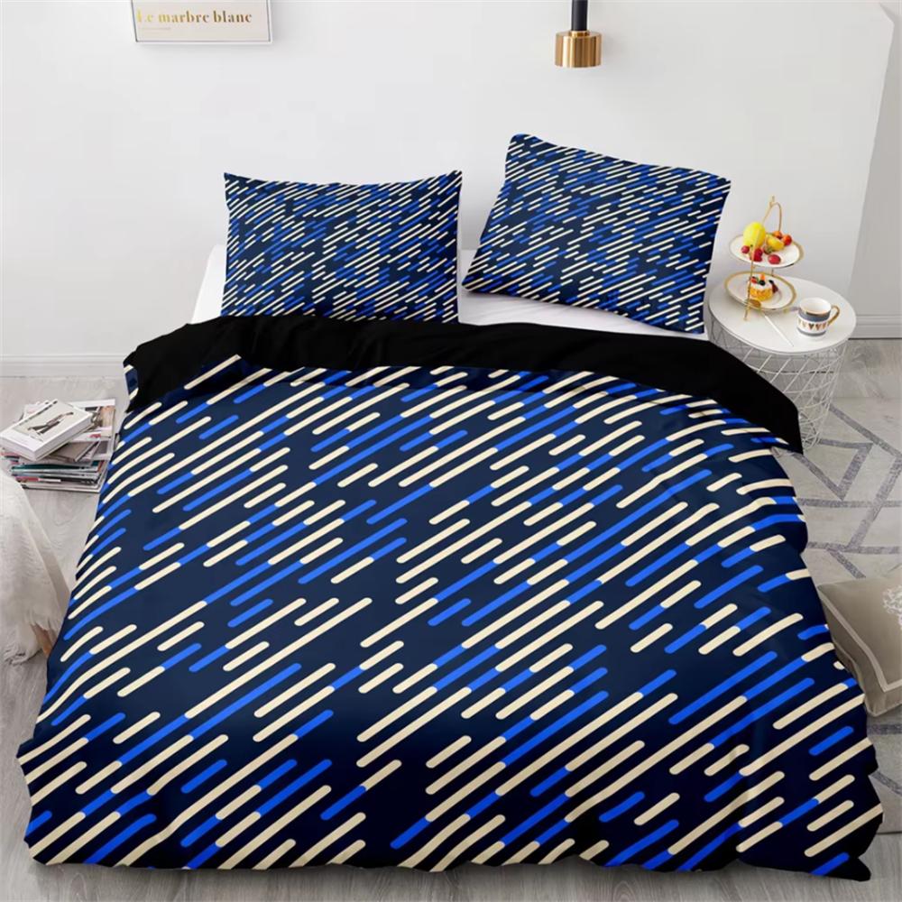 Роскошные комплекты постельного белья из черного мрамора с 3D-принтом, красные светящиеся многоугольные сетчатые узоры, односпальные, двуспальные, двуспальные, двуспальные, королевского размера, пододеяльники