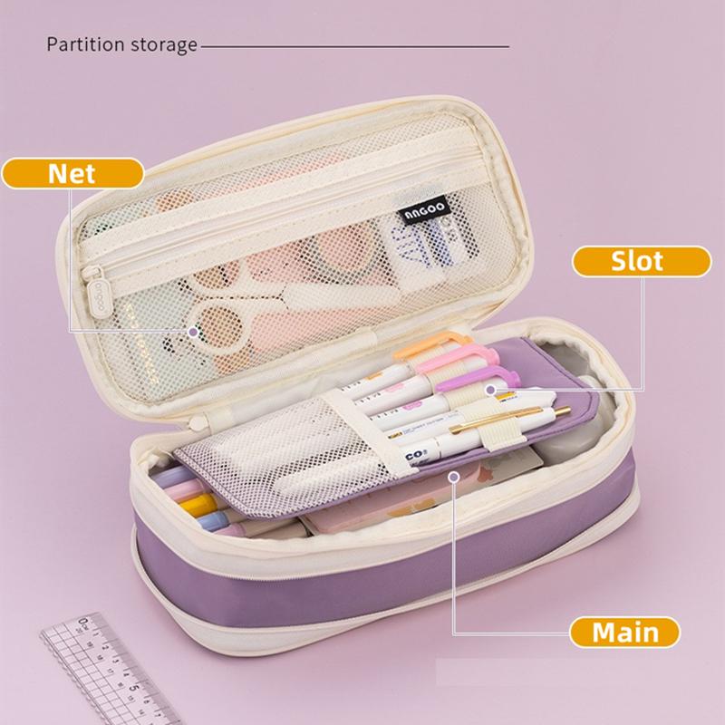 Расширяемый пенал Angoo, сумка для ручек, хит цвета, водонепроницаемый материал, сумка для хранения, карман для канцелярских принадлежностей, школы