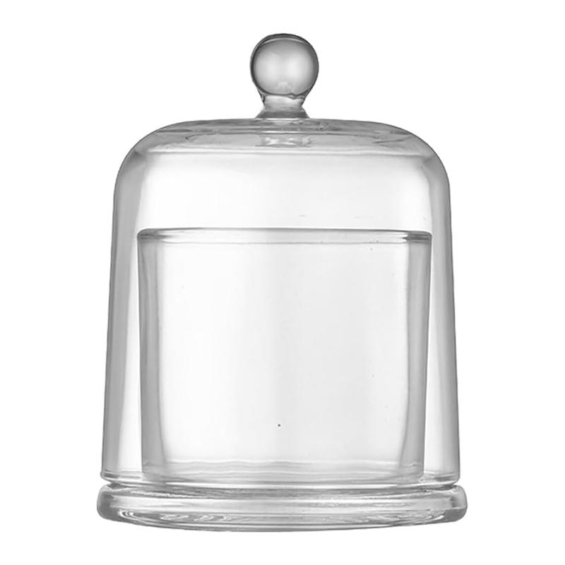 Transparent Glass Cover Candy Box Candlestick Holder Home Decor Low MOQ