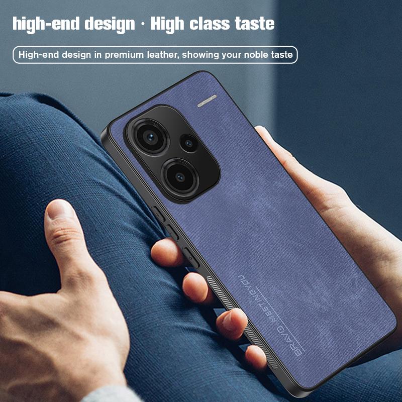 Для Xiaomi Redmi Note 13 Pro Plus 5G Роскошный чехол из волокнистой кожи для Redmi Note13pro+ 13C 5G 13R Turbo 3 K70E Матовый полный защитный чехол