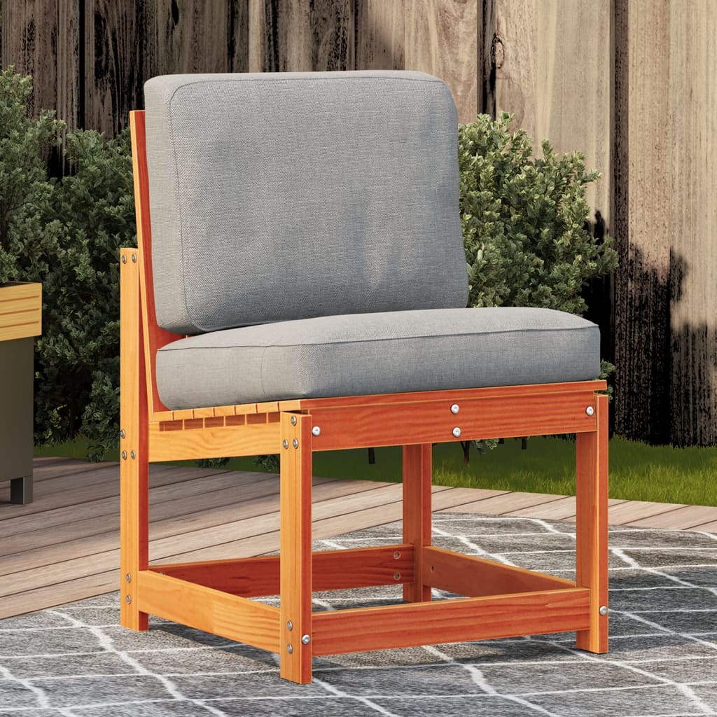 Garden Chair Wax Brown 50.5x55x77 cm Solid Pine Wood