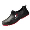 Модные мужские низкие резиновые туфли с мелким вырезом, мужские туфли-однопедальки, нескользящие водные туфли, резиновые туфли, универсальные мужские туфли для ходьбы по воде для улицы в дождливую погоду