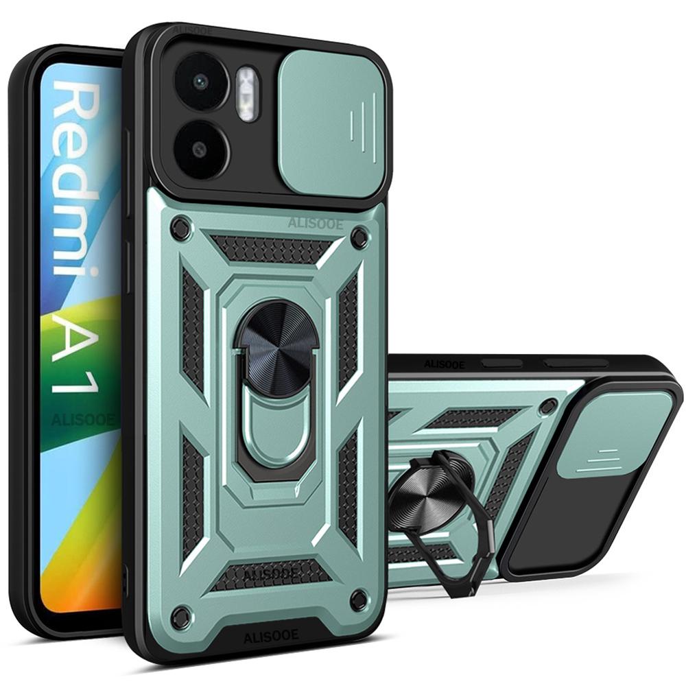 Чехол-держатель для брони для Xiaomi Redmi A1 4G A2, чехол для Redmi A1 A2 Plus, чехлы-слайды для объектива камеры, защитное кольцо-подставка для телефона Fundas