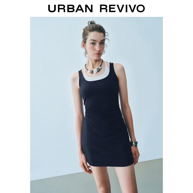 Мини-платье пэчворк с халтером на завязках, осень 2025