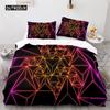 Colorful Geometric Duvet Cover Set Psychedelic Swirl Bedding Set King Queen For Kids Adults Room Microfiber Abstract Quilt Cover