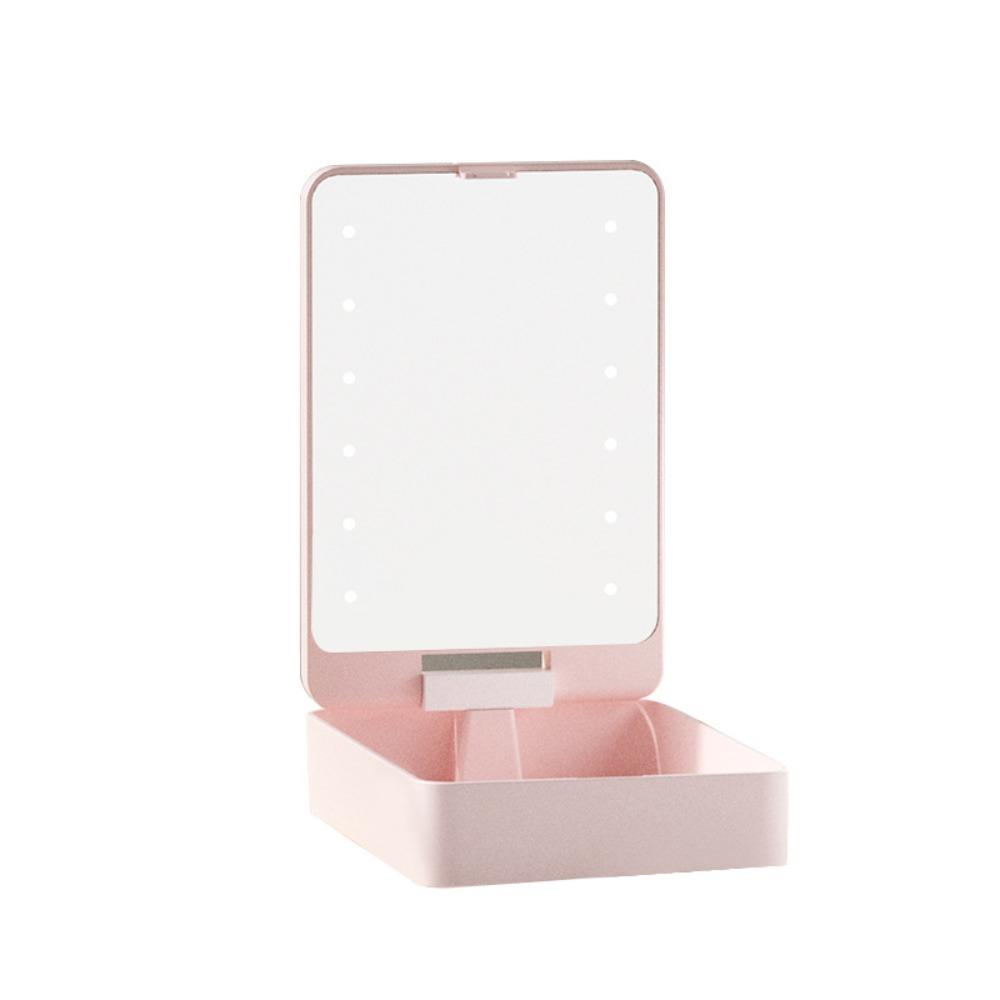 with Adjustable Brightness LED Light Travel LED Makeup Mirror Case