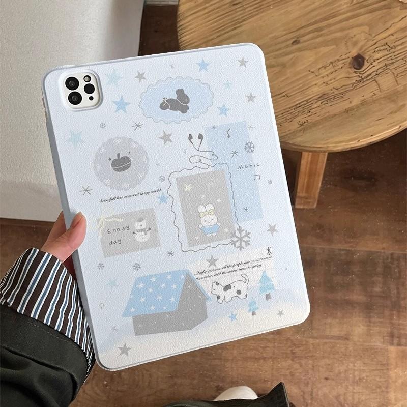Cartoon Cat House IPad 10th Gen Case 10.9 Inch With Pencil Holder Magnetic Detachable