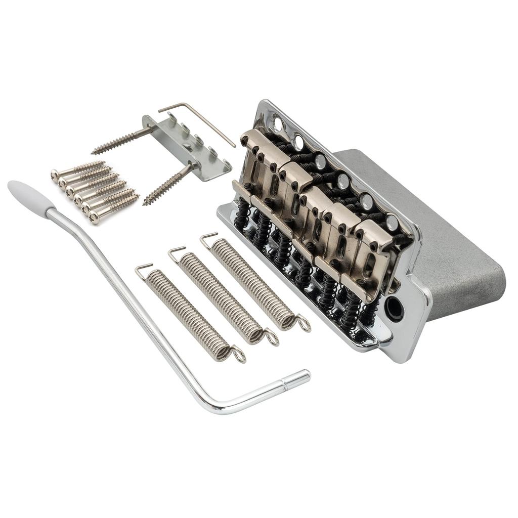 Wilkinson WOV01 Vintage ST Guitar Tremolo for Fender Strat Electric Chrome 10.5mm Bridge, 6-Point, Squier/Mexico Guitars,