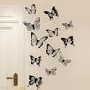24 Pcs/set Black White 3D Butterfly Wall Sticker Wedding Decoration Bedroom Living Room Home Decor Butterflies Decals Stickers