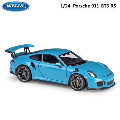 ВЕЛЛИ 1:Модель автомобиля-симулятора Porsche 911 GT3 RS литая в масштабе 24, спортивный автомобиль из сплава, металлическая игрушка, гоночный автомобиль, игрушка для детей, подарок