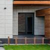 Garden Fence Poles Carbonized Wood Simple Design Outdoor Decor 11.8×1.6×1.6in 2Pcs