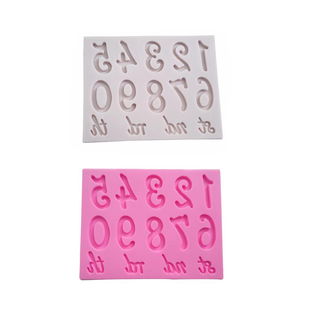 Numbers Design Silicone Mold Fondant Cake Decoration Mold Sugar Gum Paste Tool 3D Chocolate Mousse Mould