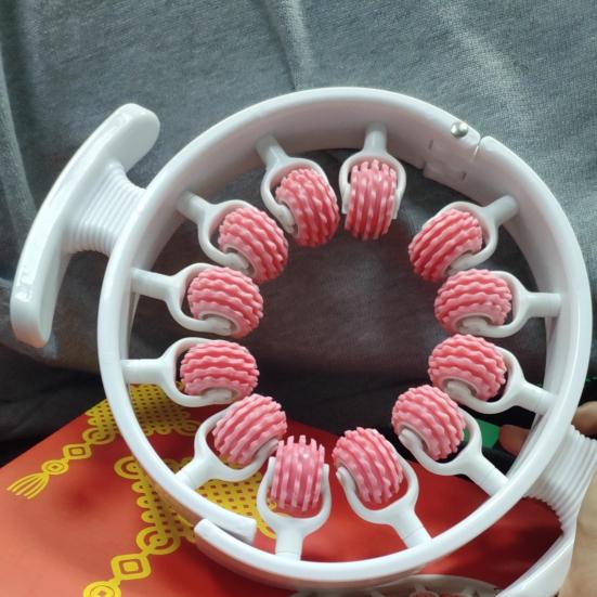 Массажный ролик для ног против целлюлита, лимфодренажный массаж, глубокий массаж тканей бедер, рук, спины и плеч, расслабляющий массаж мышц, с 12 роликами.