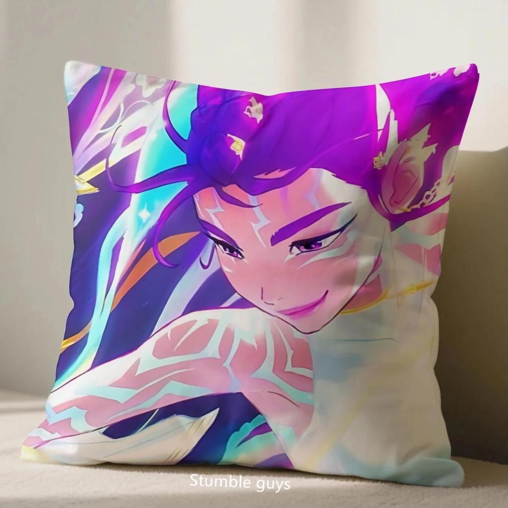 Kpop Sofa Cushion Cover Demon Hunters Anime 45X45cm Pillowcase Soft