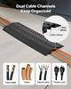 Drop Over Cable Cover, 7,938 kg/Axle Load Capacity, Heavy Duty Cable Hose Protector Ramp, Floor Cord Cover, for High Walking Traffic Areas, Indoor,
