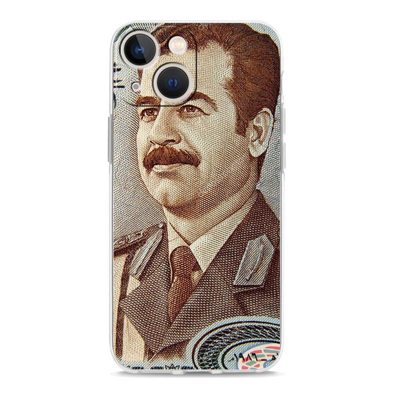 Saddam Hussein Iraq Flag Phone Case For iPhone 15 16 14 13 12 11 Pro Max XS X XR SE 7 8 Plus Clear Silicone Lens Protect Cover