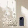 Fashionable Hollow Fishnet Shoulder Crossbody Bag for Women Casual Nylon Material Handmade Weave Beach Small Hobo Tote Bag Purse