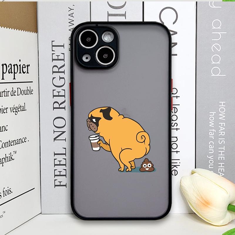 Смешной мультяшный чехол для телефона с изображением кофейной собаки-пары для Samsung Galaxy A36 A56 A55 A54 A53 A52 A51 A50 A15 A14 5G Жесткий чехол парная оболочка