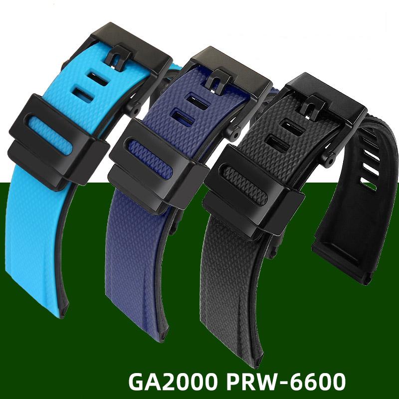 Резиновый ремешок для Casio G-SHOCK Octagonal GA 2000 GA-2000-1A2 PRG-650 Браслет для часов Водонепроницаемый браслет Силиконовый спортивный ремешок 24 мм