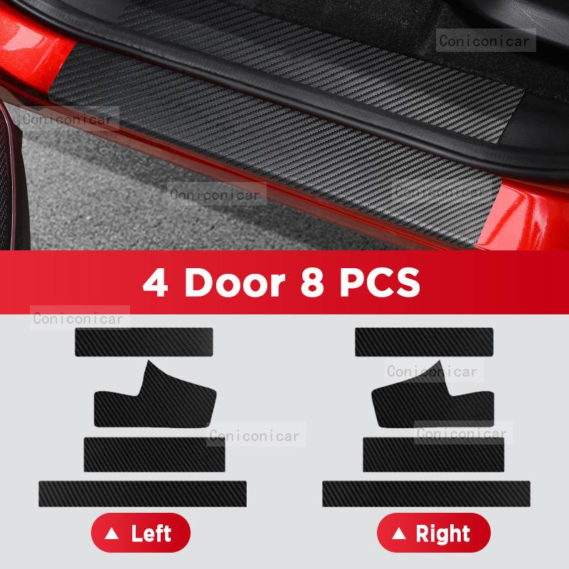 Автомобильные наклейки на пороги из углеродного волокна для FORTHING T5 EVO 2025, декоративные наклейки на педали порога, защита от царапин, аксессуары