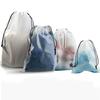 Set of 20 Vinyl Drawstring Bags In 4 Sizes, Waterproof and Dustproof Storage Bags for Travel, Wet Swimsuits, Shoes, Hot Springs, and More. Translucent