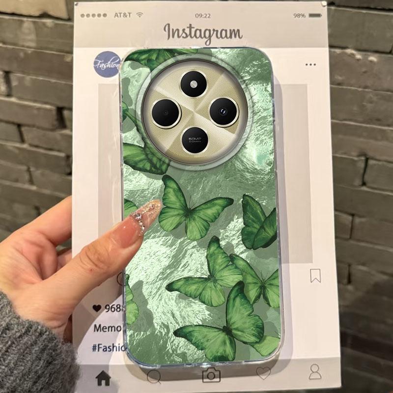 Luxury Butterfly Shadow Phone Case For Xiaomi Poco X3pro X5 M6 X6 X3 NFC M5s M6 Pro C75 C61 Shockproof Girls Women Fundas Cover