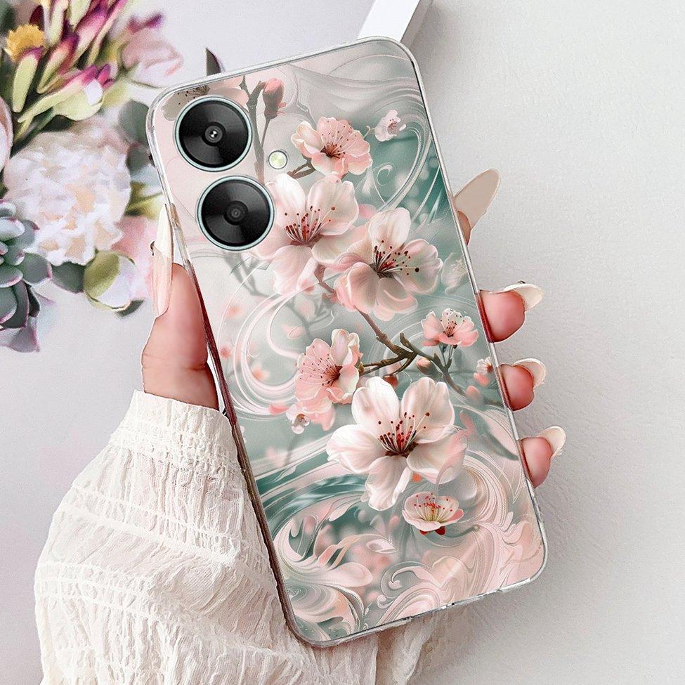 Clear Casing For Redmi 13C 13R 5G Cover For Redmi 13C 5G Case Luxury Butterfly Love Fashion Flowers Cool Cute Cartoon Painted