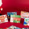 50Pcs Christmas Greeting Card Kids Mini Christmas Blessing Greeting Cards Envelope New Year Postcard Gift Card Xmas Party
