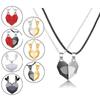 Магнитный талисман дружбы для женщин, кулон в форме сердца, ожерелье с подвеской в виде рук, День святого Валентина, 2 шт./лот, пара, ручная работа