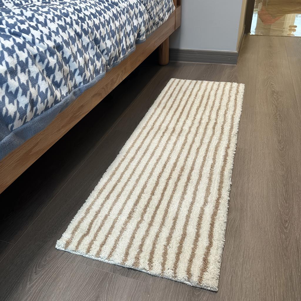 Kitchen and Bathroom Floor Mat, Non-Slip Mat, Ultra-Fine Floor Mat, Soft Absorbent Bathroom Mat, Long Kitchen Mat, Bedside Mat,Striped Door Mat