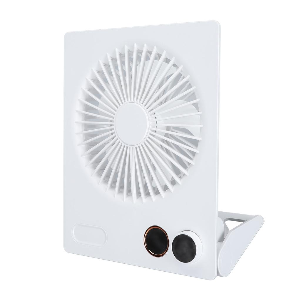 Ultra Thin Table Fan Desktop Flat Battery Operated Standing Hanging Portable Foldable Step Less Speed Control for
