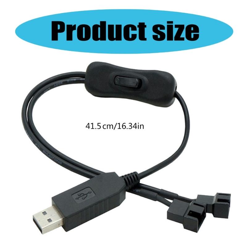 Кабель-переходник USB на 4-контактный вентилятор с наборами 12 В, линия вывода напряжения, высокая скорость для настольных кулеров