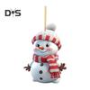 Christmas Snowman Pendant Hanging Ornament with Lanyard Easy To Hang Cartoon Acrylic Pendant Xmas Tree Decoration