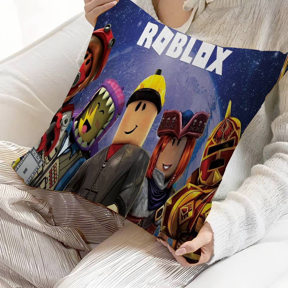 Cartoon R-Robloxs Game Pillow Gifts Home Office Furnishings Bedroom Sofa Car Cushion Cover Case 45X45Cm