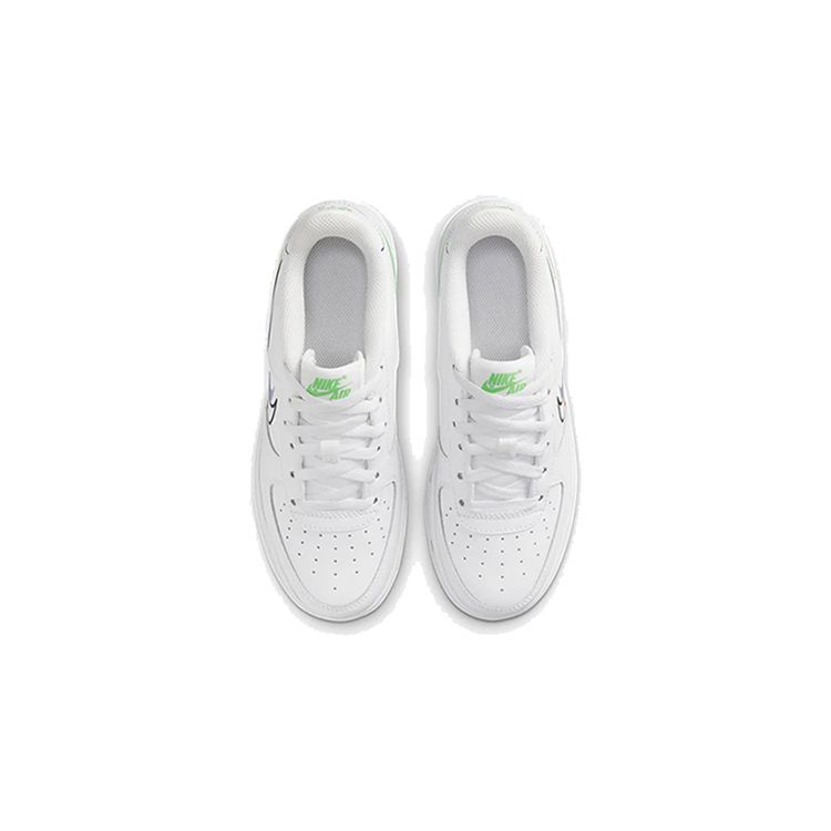 Nike Детские кроссовки Air Force 1 Low GS Multi Swoosh Белый алюминий-синий Черный DM9473-100