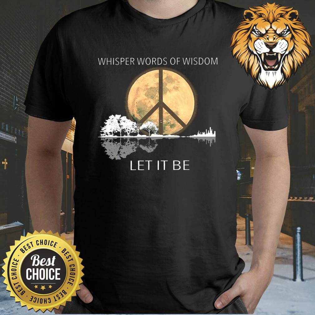 Футболка с надписью 'Whisper Words Of Wisdom Let It Be' S-5XL