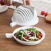 Fruit Vegetable Salad Cutting Bowl Practical Multifunctional Salad Cutter Drain Fruit Bowls Kitchen Accessories Gadgets