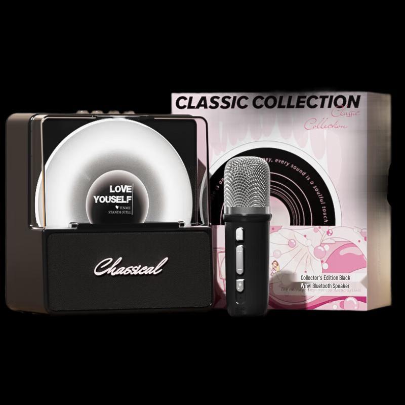 SSOMFEX D18 Retro Vinyl Bluetooth Karaoke Speaker with XiaoDu AI