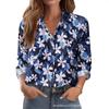 Fashion Floral Pattern Women Long Sleeve Shirts Autumn  Printed Street Ladies Blouse All