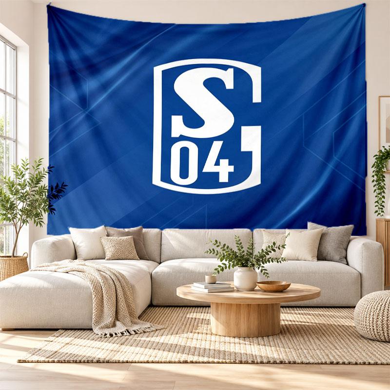 Schalke 04 Wall Tapestry, Soft Fabric Wall Hanging, Decorative Backdrop For Bedroom Home Wall Art