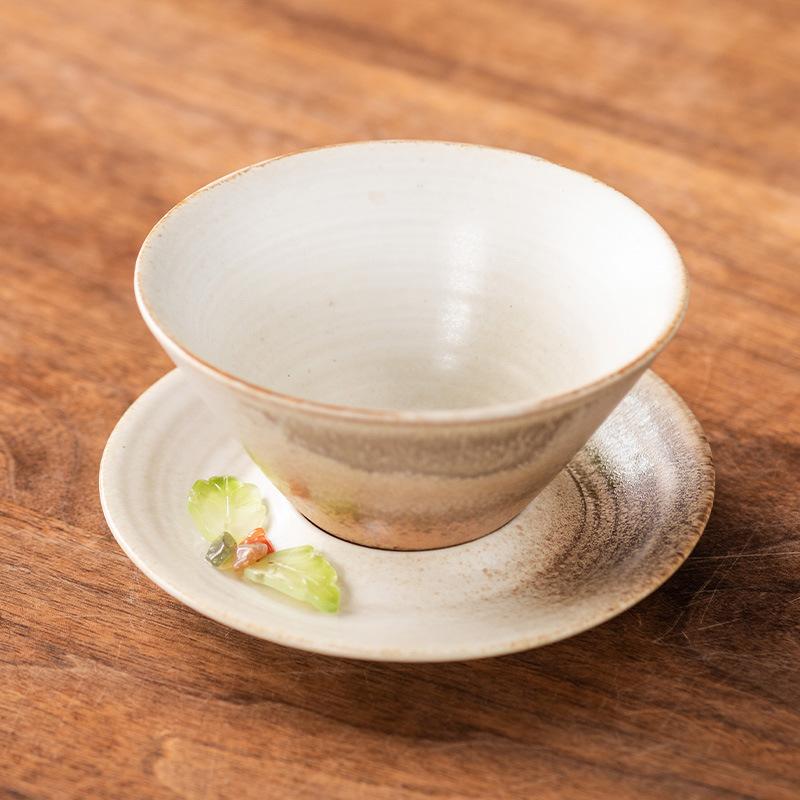 Керамическая чашка в стиле ретро, керамическая чашка из грубой керамики, креативная кофейная чашка с блюдцем в виде летающей тарелки, набор