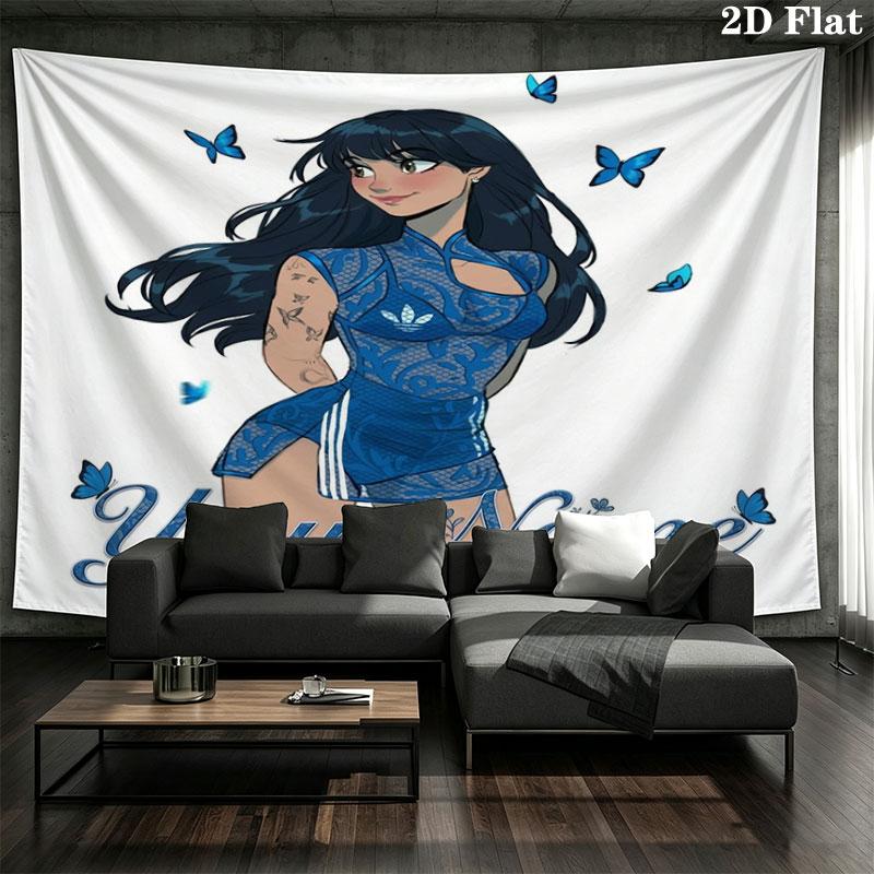 Aitana Custom Name Wall Tapestry Aesthetic Wall Hanging Printed Fabric Blanket Decorative Tapestries for Bedroom Living Room Home Decor