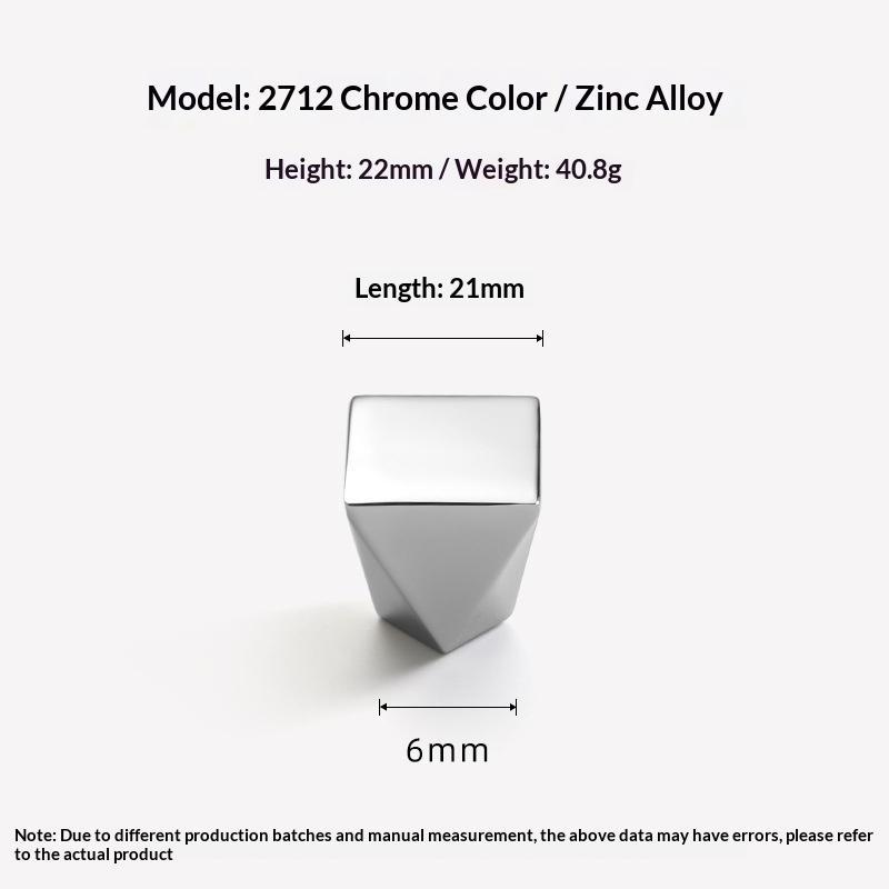 Geometric Design Drawer Cabinet Door Single-Hole Square Handles Solid Zinc Alloy Simple Furniture Wardrobe Small Handle